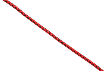 Red uniform shoulder whistle cord isolated on white background