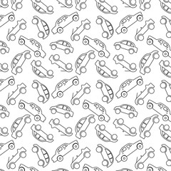 vector seamless pattern of vehicle transportation in white background. can be used for printing, textile, fabric.