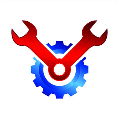 Wrench key icons set. Simple set of wrench key vector icons for web design on white background