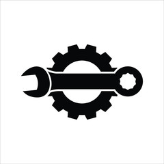 Wrench key icons set. Simple set of wrench key vector icons for web design on white background