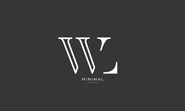 Alphabet letter icon logo WL