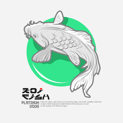 A kind of variety koi fish vector illustration. Good for decoration or any oriental design element.