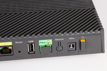 Modern black detail wireless router high-speed box internet