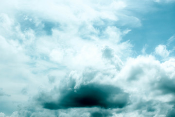 The sky and clouds in the morning before the rain falls.