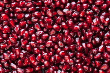 A lot of peeled pomegranate's seed