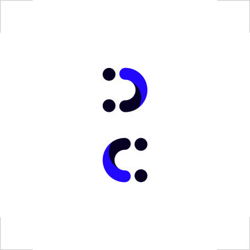 Initial D C Letter Logo Smile Design