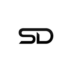 Initial Letter SD Logo Design isolated on white background
