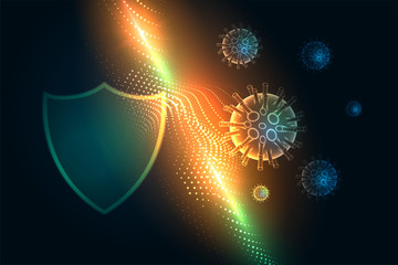good immune system medical shiled stopping virus to enter