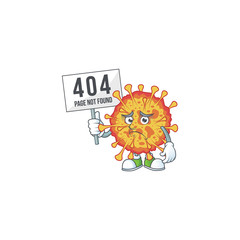 joyful cartoon character of epidemic COVID19 elevate a board