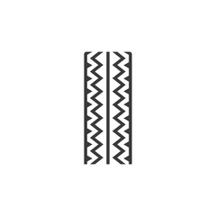 Tire vector icon illustration design template