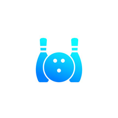 Bowling icon, vector