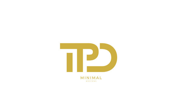Alphabet letter icon logo TPD