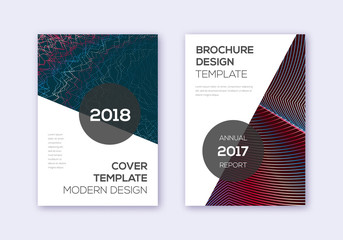 Modern cover design template set. Red white blue a
