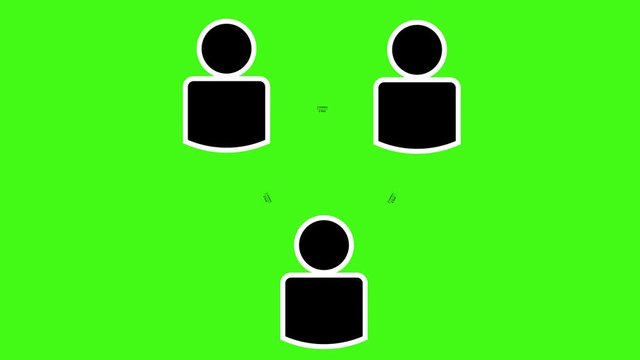 Social distancing animated information, graphic illustration, corona virus