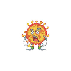 Epidemic COVID19 mascot design concept showing angry face