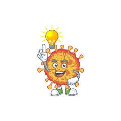 Epidemic COVID19 mascot character design with have an idea cute gesture