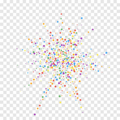 Festive confetti. Celebration stars. Rainbow confe