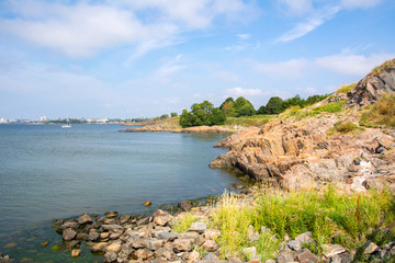 Fototapeta premium Coastal view of Suomenlinna, Helsinki, Finland