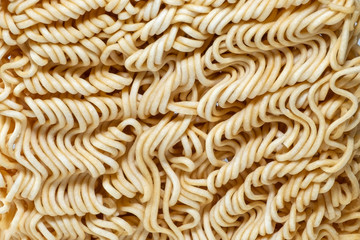 Instant noodles closeup texture.