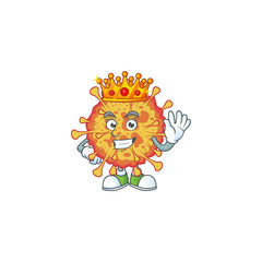 A Charismatic King of epidemic COVID19 cartoon character design