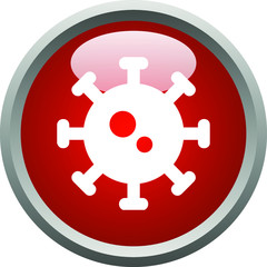 Coronavirus Button Icon Template Vector