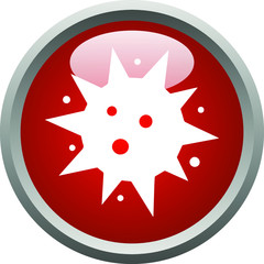 Coronavirus Button Icon Template Vector