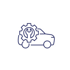 car repair shop line icon