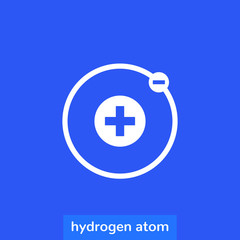 Obraz premium hydrogen atom icon for web