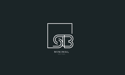 Alphabet letter icon logo SB