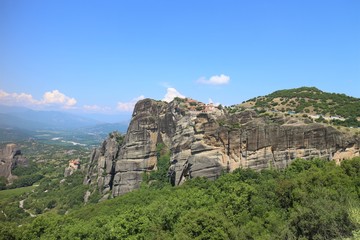 rock mountain cliff in Meteora, Greece