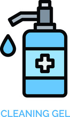 Cleaning  Gel icon.
