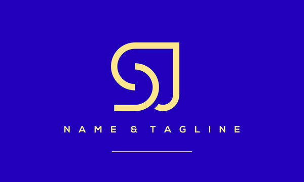 Alphabet letter icon logo SJ