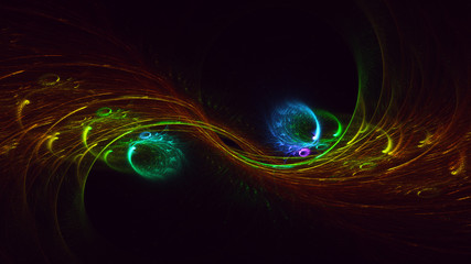 3D rendering abstract technology fractal background