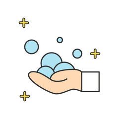 Hand washing icon. Hygiene and health protection. Vector illustration