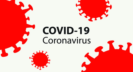 Covid-19 Coronavirus concept inscription typography design poster