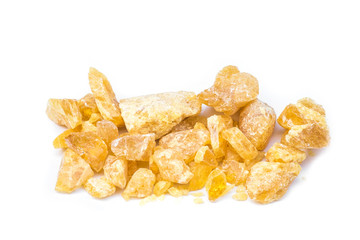 Wood resin from the rubber of the tree.