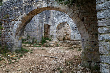 Fototapeta na wymiar Ruins of the medieval Dvigrad town, Istria, Croatia