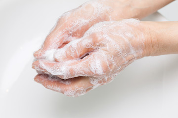 Soap in hands
