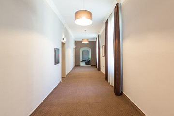 Interior of a hotel doorway