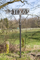 Ortsschild Texas