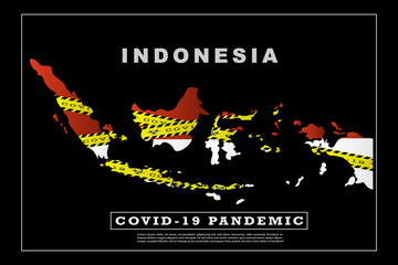 Obraz na płótnie Canvas COVID-19 outbreak or pandemic in Indonesia