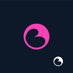 vector logo with a unique and clean heart concept