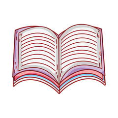 book day, open textbook read isolated icon design