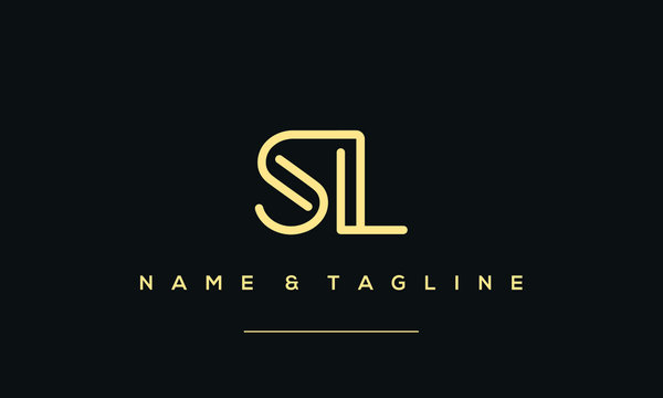 Alphabet letter icon logo SL