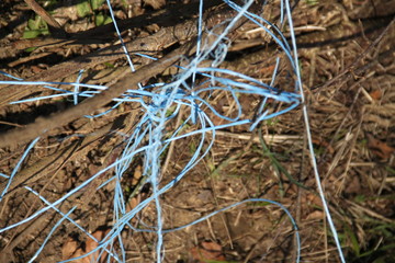 Blue haystack twine lost rope
