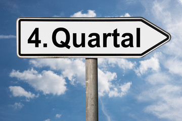 Obraz premium Wegweiser 4. Quartal