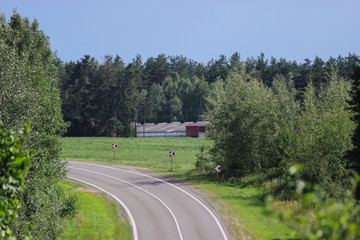 Dangerous stretch of road with a turn and a climb.