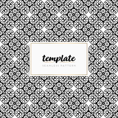 Background mandala seamless pattern vector