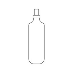 bottle of fabric softener for washing machine white background