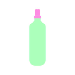 bottle of fabric softener for washing machine white background